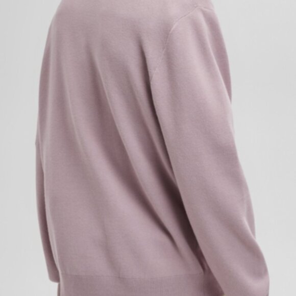 Mode of One Boxy Men's Regular Fit Crewneck Sweater Pale Elderberry Size L - Picture 2 of 8